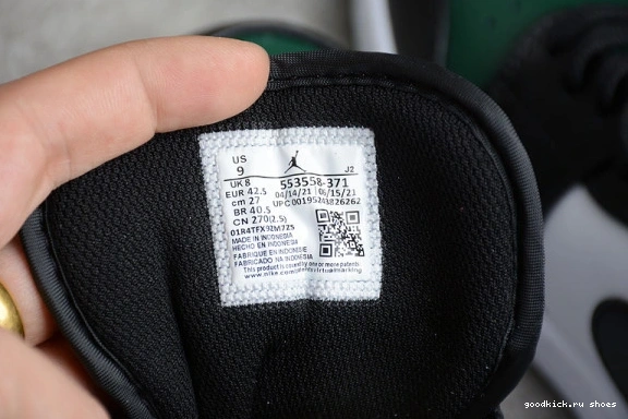 JORDAN TOE 1 GREEN 553558-371 LOW 553558-371 - 0401